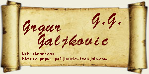 Grgur Galjković vizit kartica